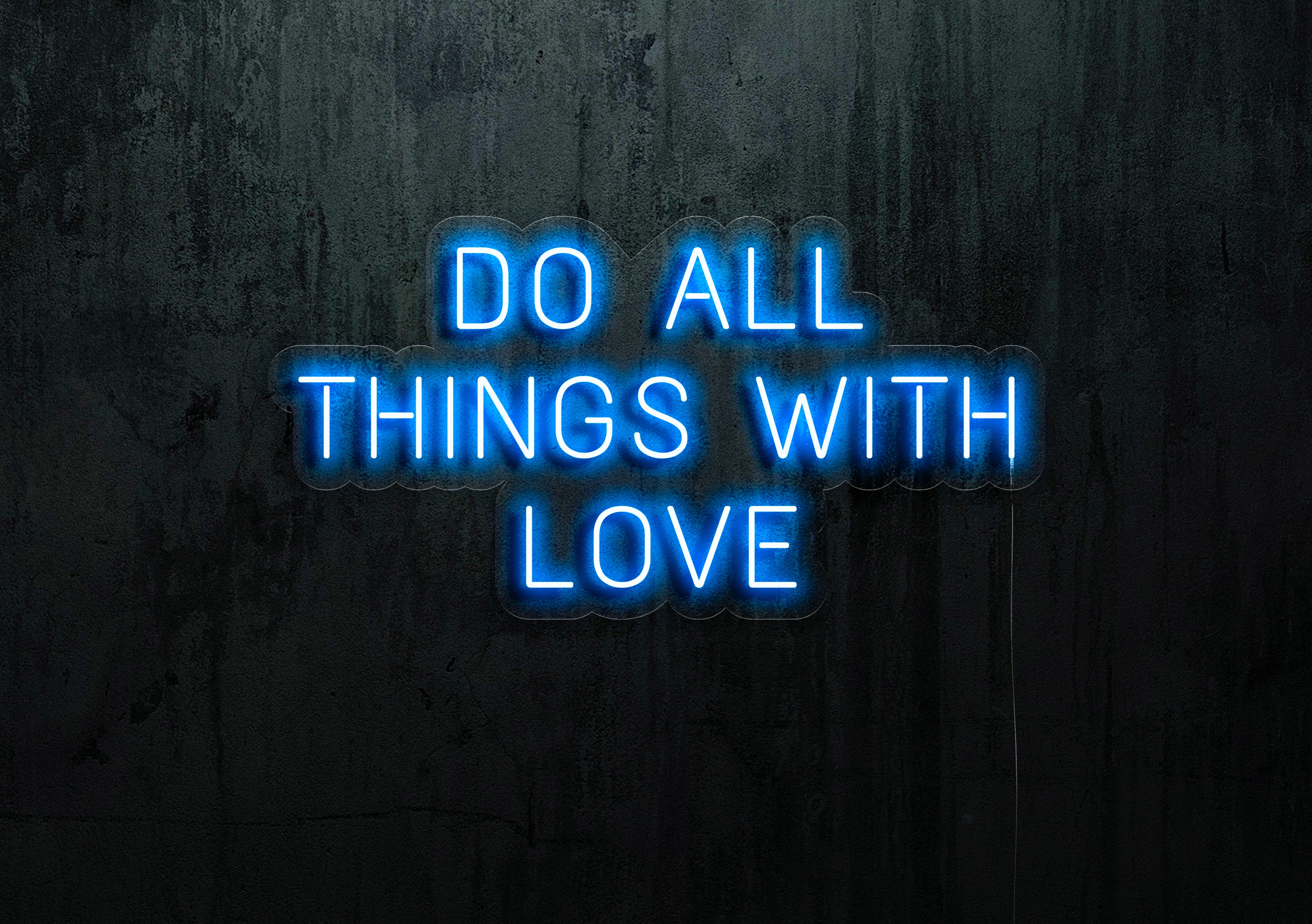 Carteles de Neón Led - Luces de neón "Do all things with love"